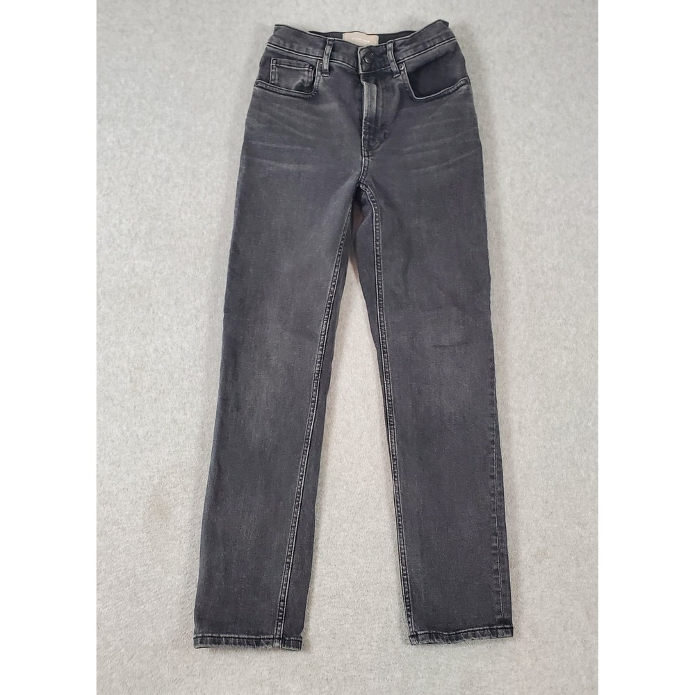 Everlane The Cheeky Jean Womens 24x26 Charcoal Black High Rise Straight Leg